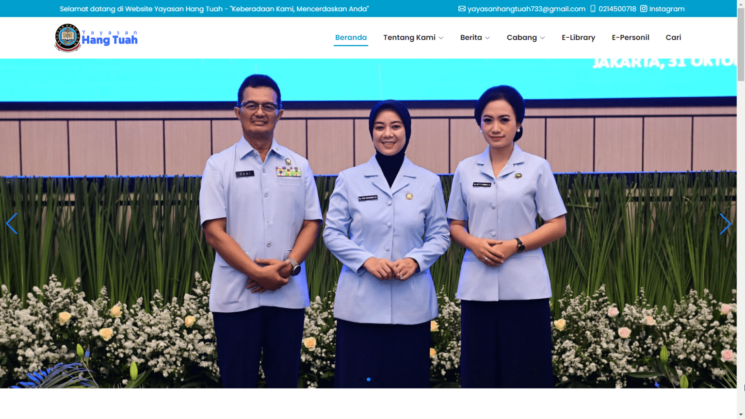 Website Yayasan Hang Tuah